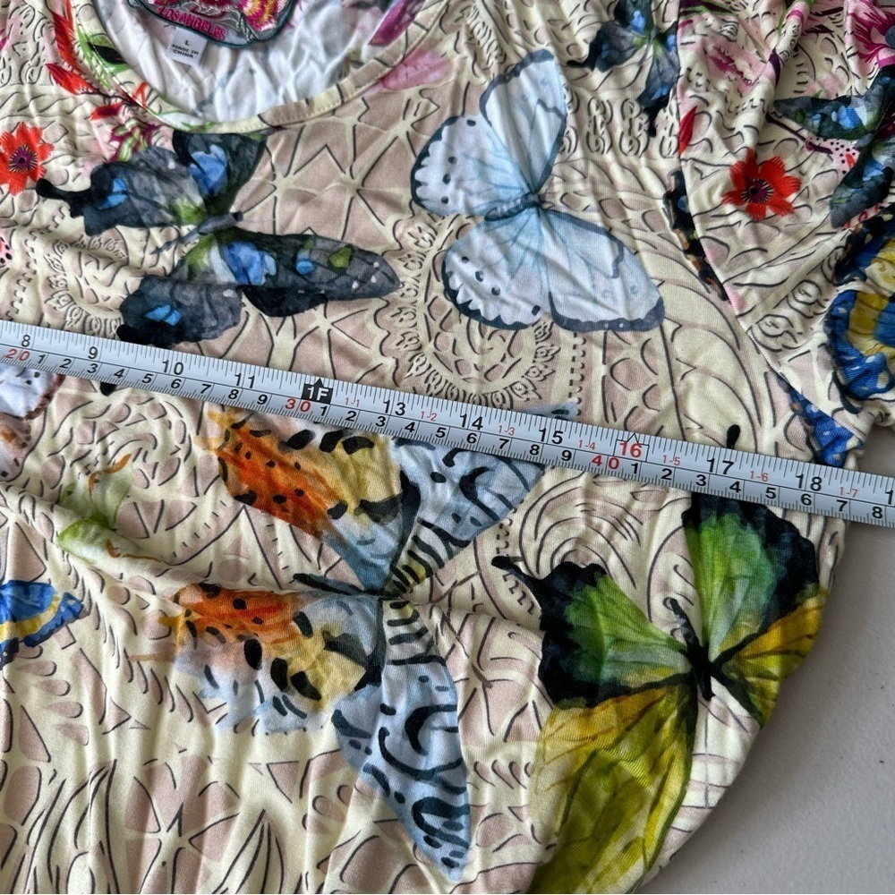 Johnny Was Mitchi Swing Bamboo Dress Boho Butterfly Print Large - Picture 4 of 7
